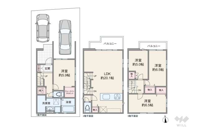 名古屋市瑞穂区本願寺町1丁目 一戸建て:間取り図面