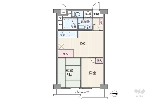シャルム野中南公園:間取り図面