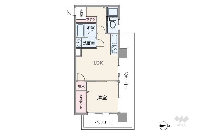 自由ヶ丘第2コーポ:間取り図面
