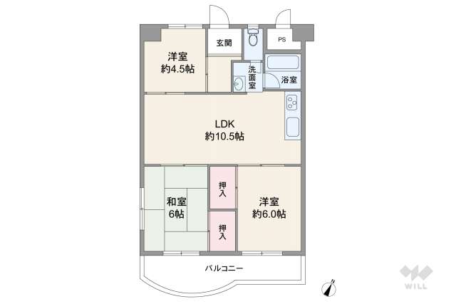 住吉台東住宅4号棟:間取り図面