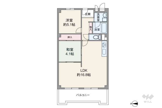 日商岩井服部マンション　:間取り図面