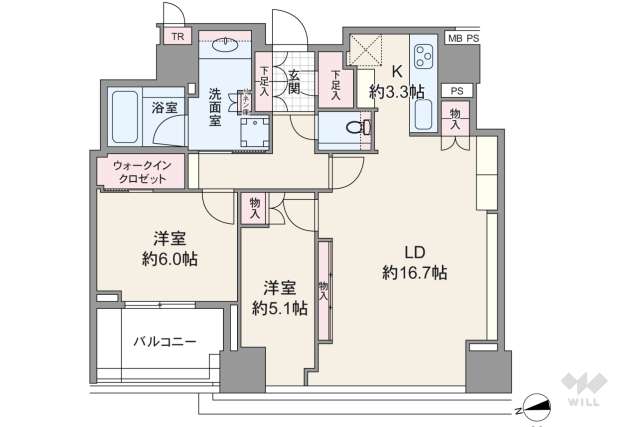 クラッシィタワー新宿御苑:間取り図面
