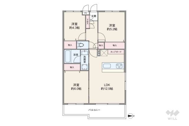 ラスペース東雪谷:間取り図面