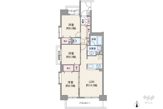 コスモ川口リバーステージ:間取り図面
