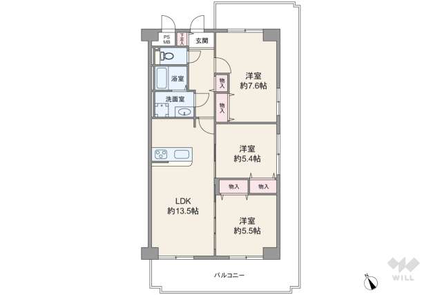 ユアサハイム新高:間取り図面
