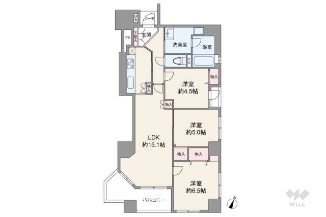 セレッソコート真田山アクティア:間取り図面
