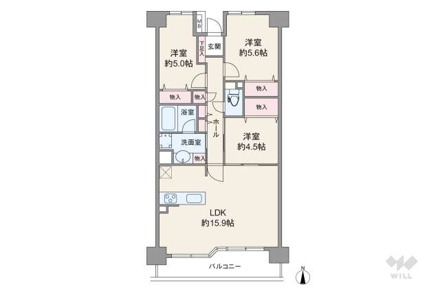 グラン・コート白川公園:間取り図面