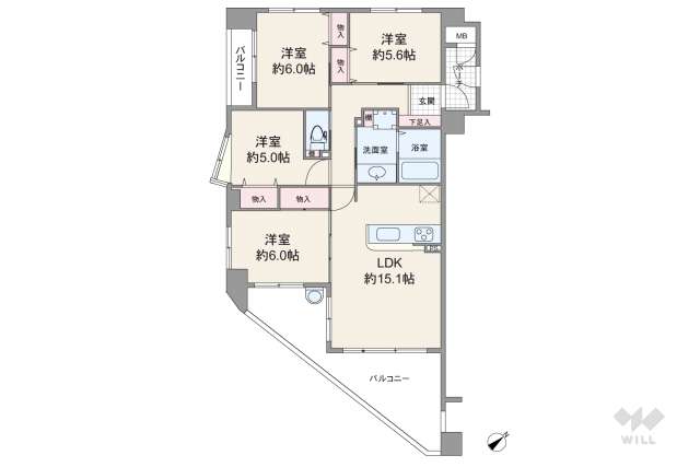 池田井口堂ラディアンス:間取り図面
