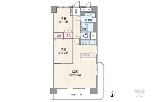 新栄町ハイツ:間取り図面