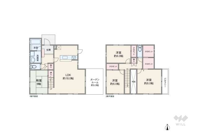川西市けやき坂4丁目 一戸建て:間取り図面