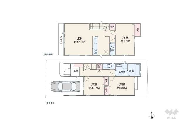 三島郡島本町東大寺2丁目 一戸建て:間取り図面