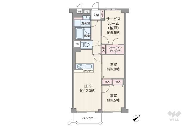 赤堤スカイマンション:間取り図面
