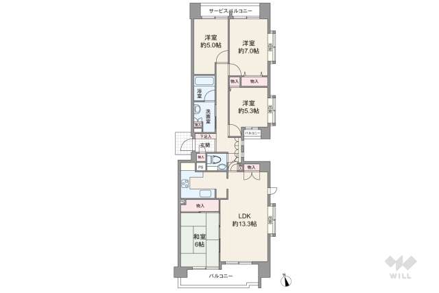野村覚王山ヒルズ:間取り図面