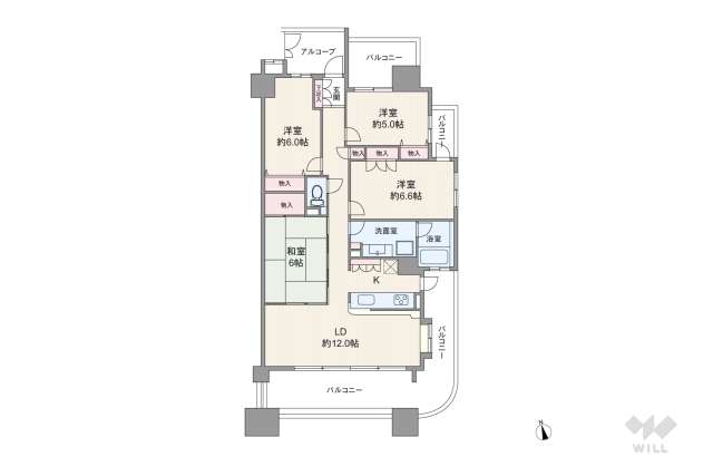宝マンション堀田ソレアード:間取り図面