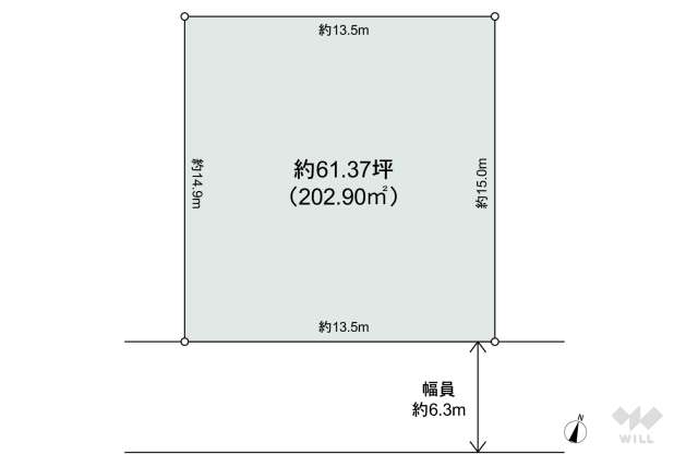 川辺郡猪名川町つつじが丘2丁目 土地:間取り図面
