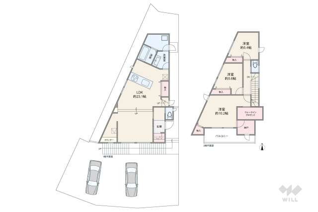 宝塚市中筋山手2丁目 一戸建て:間取り図面