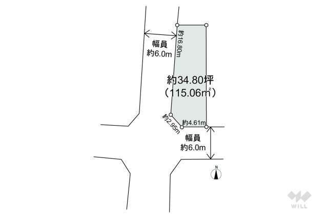 名古屋市昭和区村雲町 土地:間取り図面