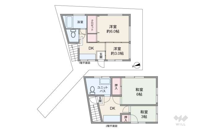 中野区中野3丁目 一戸建て:間取り図面