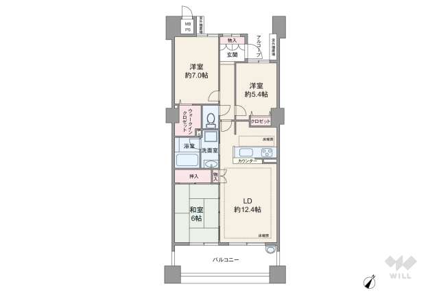 ライオンズステーションプラザ勝川弐番館:間取り図面
