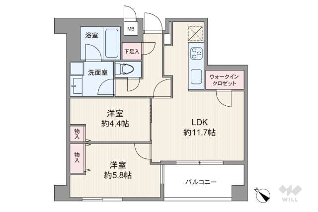 プラーティノ多摩川鵜の木弐番館:間取り図面