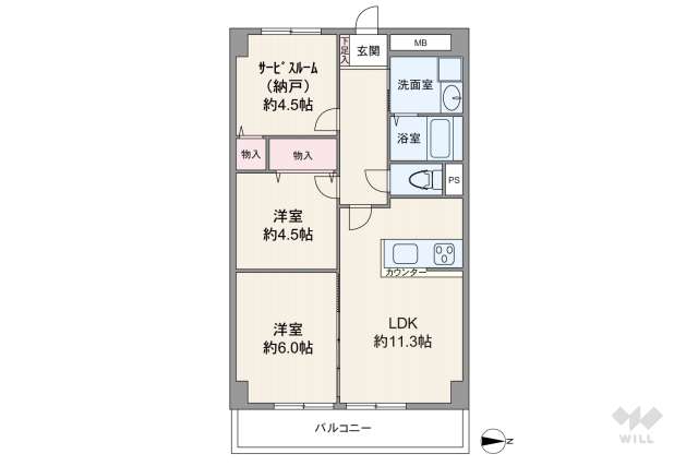 ハイマート第２新大阪:間取り図面