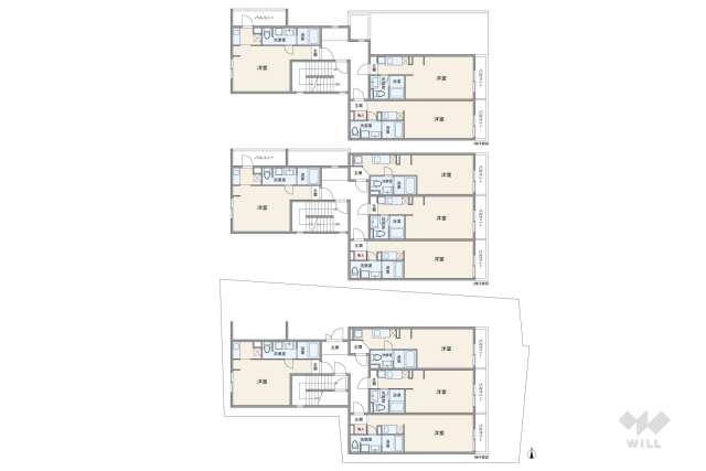 大田区西六郷3丁目 収益物件:間取り図面
