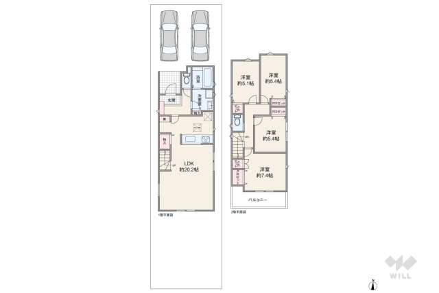 名古屋市緑区鳴海町字薬師山 一戸建て:間取り図面