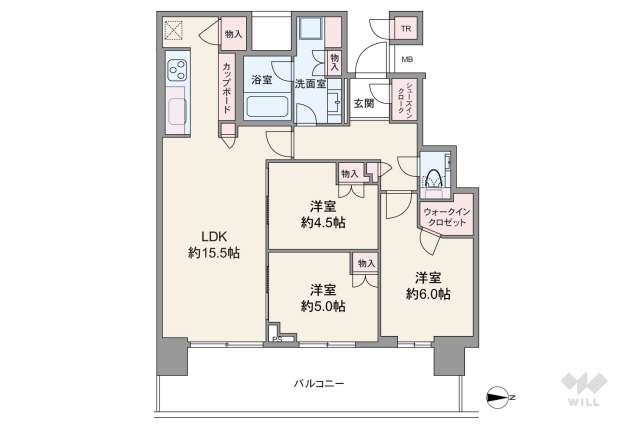 パークタワー晴海:間取り図面