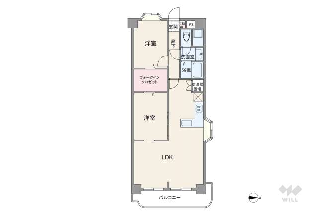 メロディハイム東船場:間取り図面