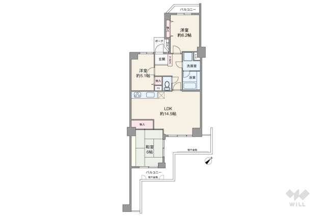 本山ロイヤルマンション:間取り図面
