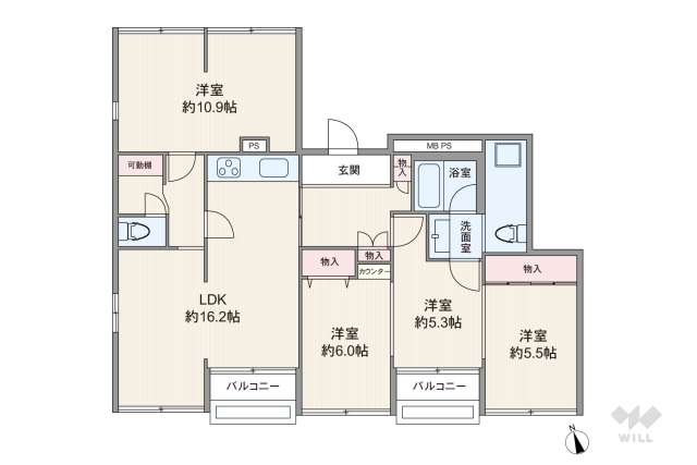 田園メイゾン:間取り図面