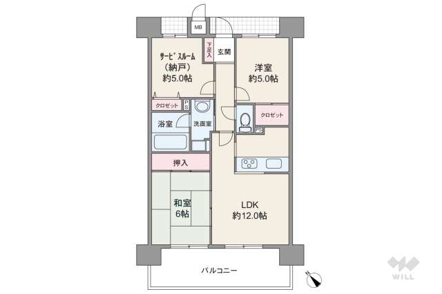 エスリード宝塚:間取り図面