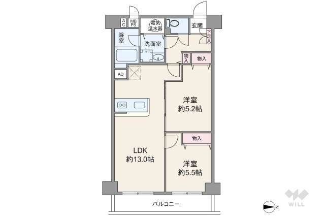 コートハウス東品川:間取り図面