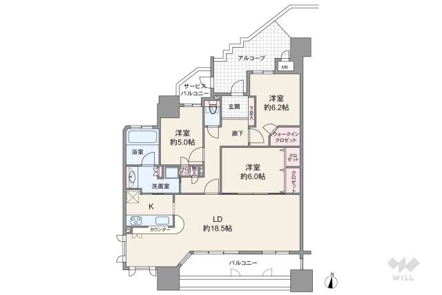 D’グラフォートスカイレジデンス1:間取り図面