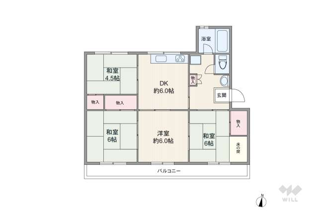 中山五月台住宅11号棟:間取り図面