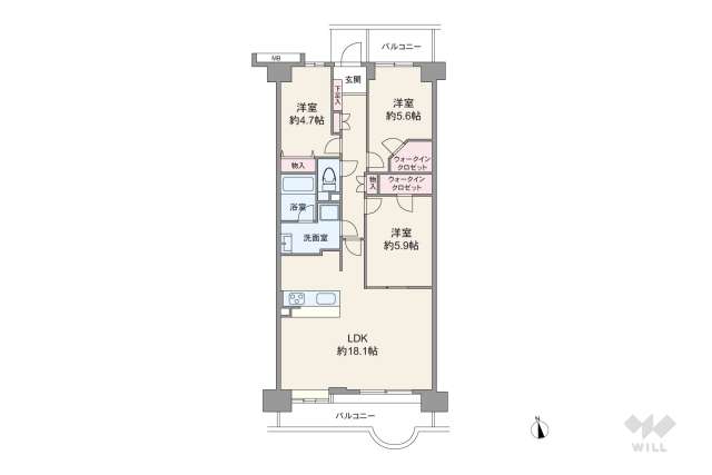 東急ドエルアルス多摩川:間取り図面