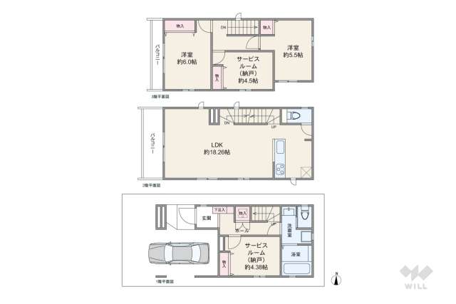 川口市上青木西3丁目 一戸建て:間取り図面