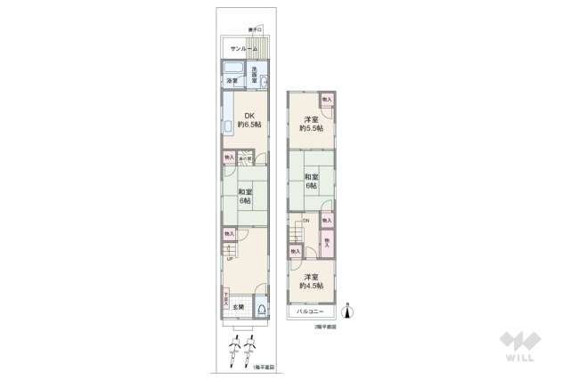 尼崎市塚口町6丁目 一戸建て:間取り図面