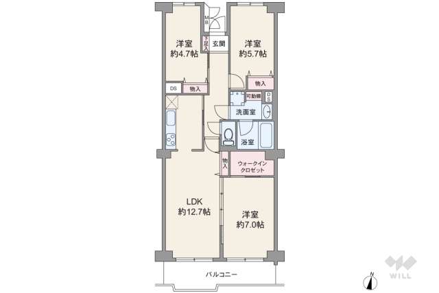 ボナハイツ中川:間取り図面