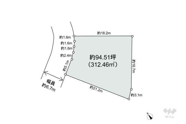 箕面市箕面6丁目 土地:間取り図面