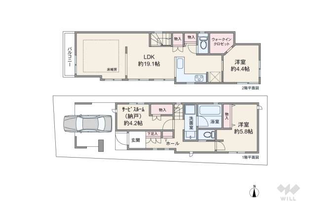世田谷区祖師谷1丁目 一戸建て:間取り図面