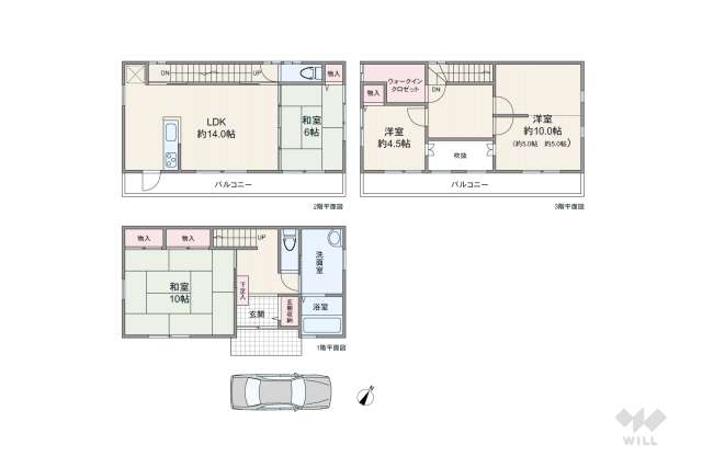 尼崎市東園田町2丁目 一戸建て:間取り図面