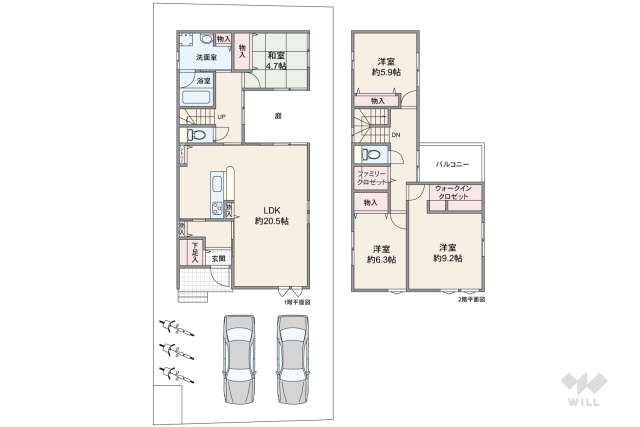 高槻市郡家本町 一戸建て:間取り図面