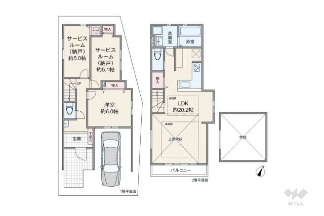 世田谷区北烏山9丁目 一戸建て:間取り図面