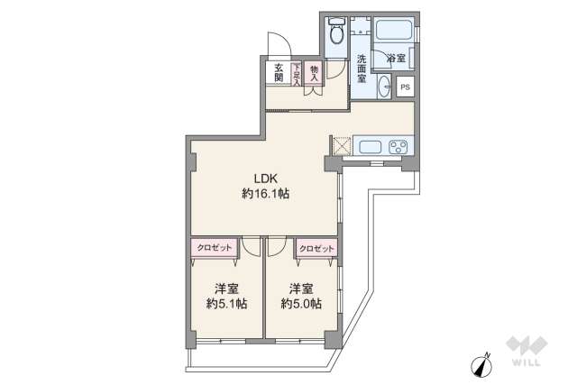 ニックハイム砧:間取り図面