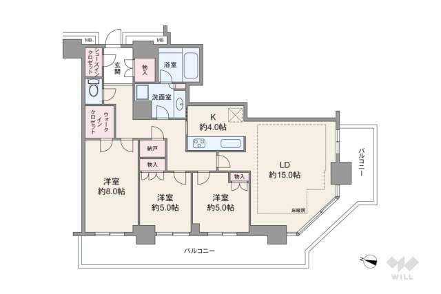 リエトコート武蔵小杉イーストタワー:間取り図面