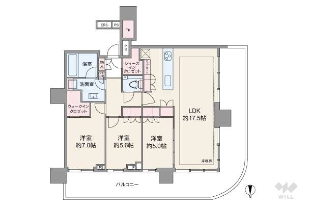 晴海フラッグサンビレッジT棟:間取り図面