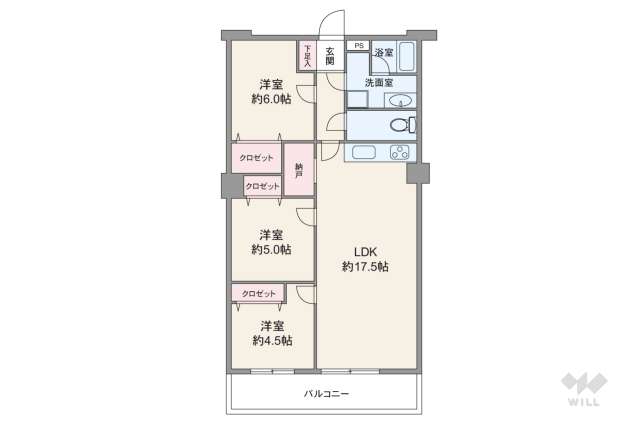 メゾン覚王山月宮殿:間取り図面