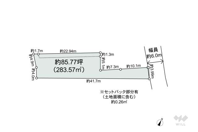世田谷区喜多見6丁目 土地:間取り図面