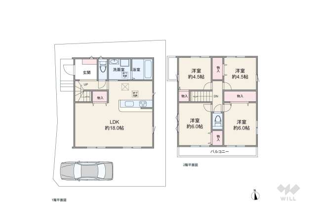 世田谷区喜多見4丁目 一戸建て:間取り図面